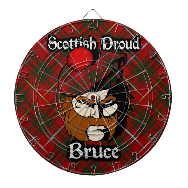 Tabla Dardos Dartboard escocês do Tartan de Bruce do clã (Frente)