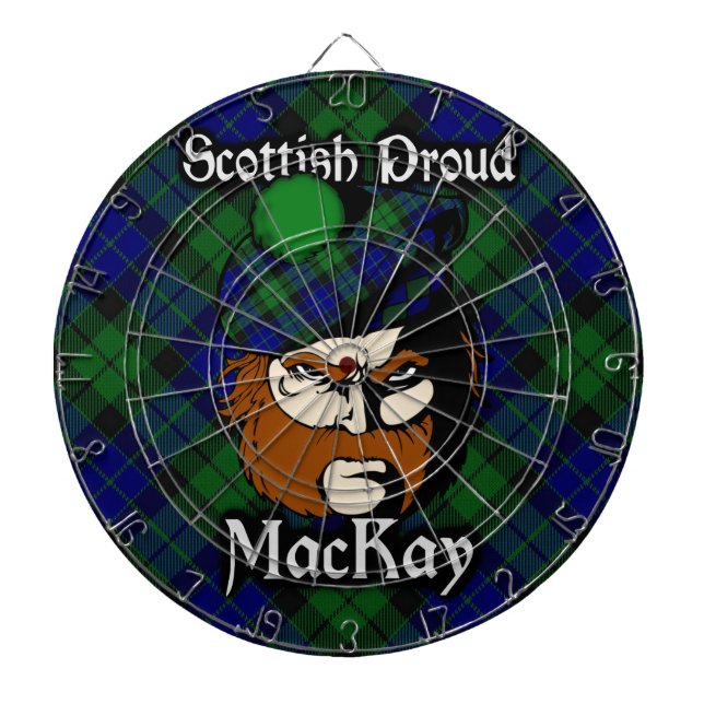 Tabla Dardos Dartboard escocês do Tartan de MacKay do clã (Frente)