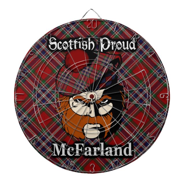 Tabla Dardos Dartboard escocês do Tartan de McFarland do clã (Frente)