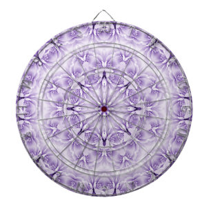 Tabla Dardos Dartboard Flores Brancas Roxas