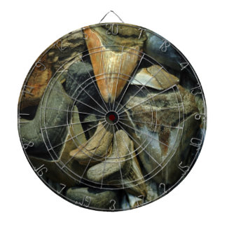 Tabla Dardos Dartboard fóssil dos dentes do tubarão de
