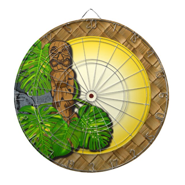 Tabla Dardos Dartboard havaiano 3 de Tiki (Frente)