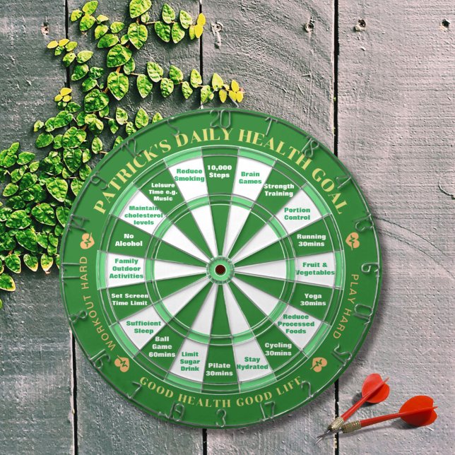 Tabla Dardos Dartboard - Nome personalizável e decisões de saúd (This is a dartboard and also your health assistant for developing good daily health habit.   )