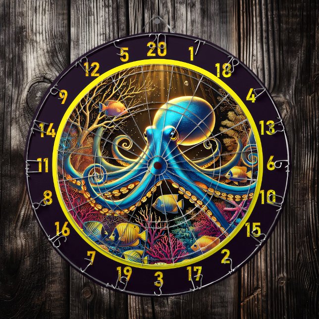 Tabla Dardos Dartboard Octopus Profundidades de Crimson (Criador carregado)