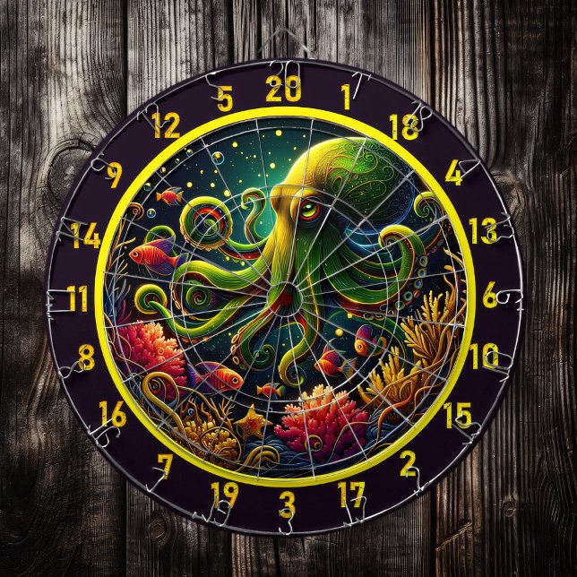 Tabla Dardos Dartboard Octopus Wave Crimson (Criador carregado)