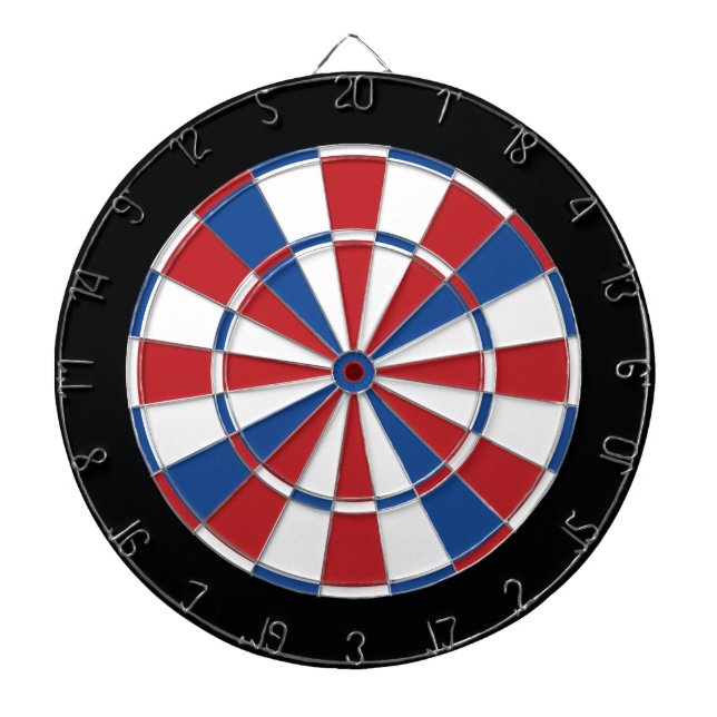 Tabla Dardos Dartboard patriótico - vermelho, branco & azul (Frente)