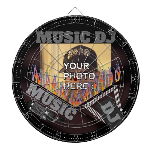 Tabla Dardos Dartboard Personalizado Music DJ (Frente)