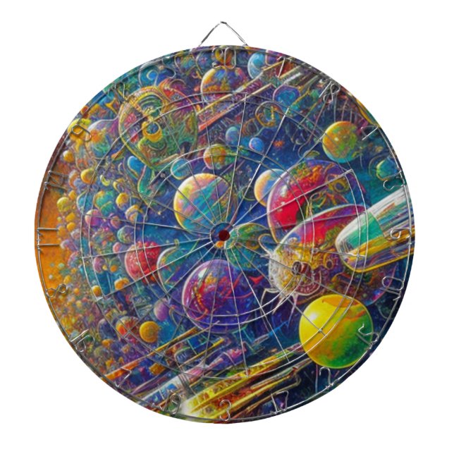 Tabla Dardos dartboard Race Espacial (Frente)