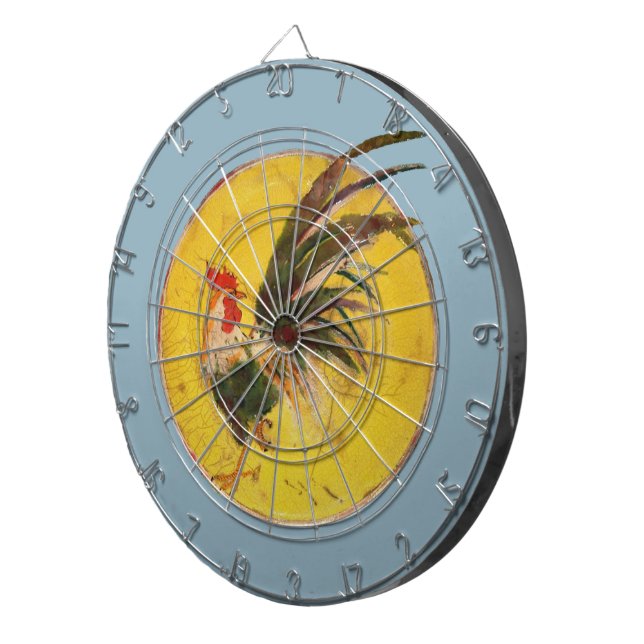 Tabla Dardos Dartboard - Rooster e Sol (Frente Direita)