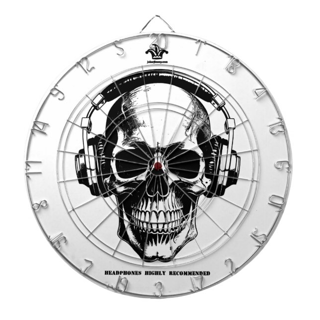 Tabla Dardos Dartboard Scull With Headphones (Frente)