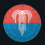 Tabla Dardos Dartboard with Flag of Kansas City, Missouri<br><div class="desc">Adicione um toque do orgulho de Kansas City às suas noites de jogo com nosso prato exclusivo com a bandeira de Kansas City, Missouri! Feito com muita atenção aos detalhes, este quadro é mais do que uma atividade divertida; é uma celebração do patrimônio e orgulho cultural de Kansas City. O...</div>