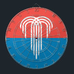 Tabla Dardos Dartboard with Flag of Kansas City, Missouri<br><div class="desc">Adicione um toque do orgulho de Kansas City às suas noites de jogo com nosso prato exclusivo com a bandeira de Kansas City, Missouri! Feito com muita atenção aos detalhes, este quadro é mais do que uma atividade divertida; é uma celebração do patrimônio e orgulho cultural de Kansas City. O...</div>