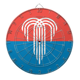 Tabla Dardos Dartboard with Flag of Kansas City, Missouri