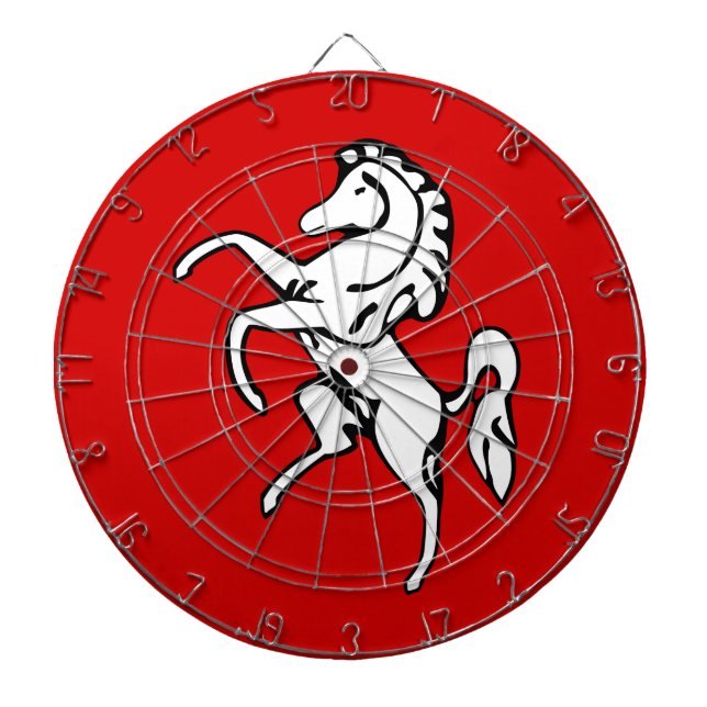 Tabla Dardos Dartboard with Flag of Kent, Inglaterra (Frente)