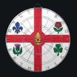 Tabla Dardos Dartboard with Flag of Montreal, Canada<br><div class="desc">Bring patriotic flair and cultural pride to your game room, office, or recreation space with this vibrant dartboard featuring the official flag of Montreal, Canada. This unique design combines entertainment and heritage, making it a standout piece for anyone who cherishes the city’s rich multicultural roots and iconic symbolism. The flag...</div>