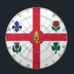 Tabla Dardos Dartboard with Flag of Montreal, Canada<br><div class="desc">Bring patriotic flair and cultural pride to your game room, office, or recreation space with this vibrant dartboard featuring the official flag of Montreal, Canada. This unique design combines entertainment and heritage, making it a standout piece for anyone who cherishes the city’s rich multicultural roots and iconic symbolism. The flag...</div>
