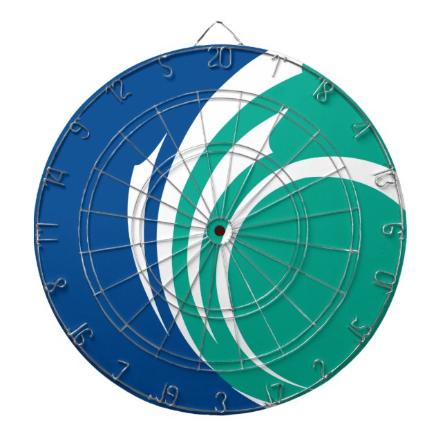 Tabla Dardos Dartboard with Flag of Ottawa, Canada (Frente)
