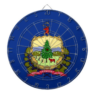 Tabla Dardos Dartboard with Flag of Vermont, EUA