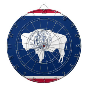 Tabla Dardos Dartboard with Flag of Wyoming, EUA