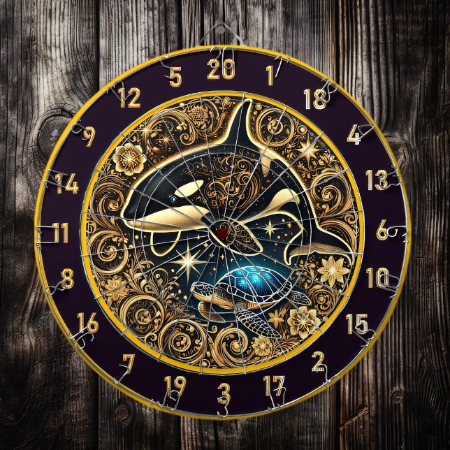 Tabla Dardos Decor de Dartboard Elegante Orca Turtle (Criador carregado)