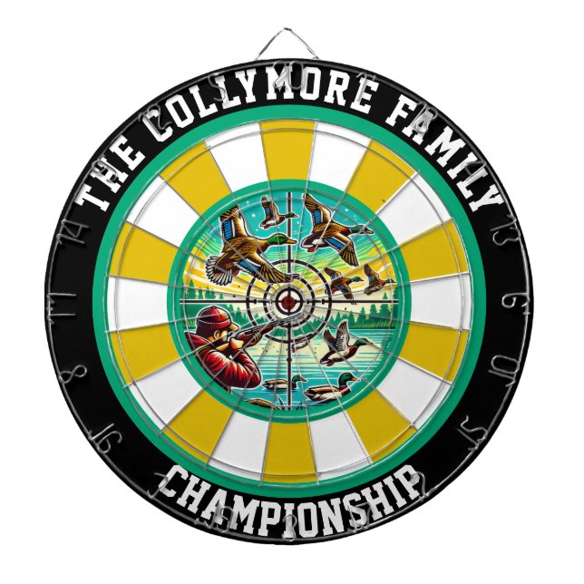 Tabla Dardos Decoração de Patos Voadores de Alvo Negrito (Frente)