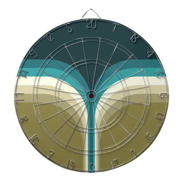 Tabla Dardos decoração em arco duplo estilo retrô (Frente)