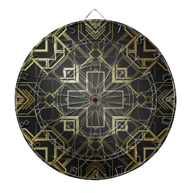 Tabla Dardos Decorativo Dourado (Frente)