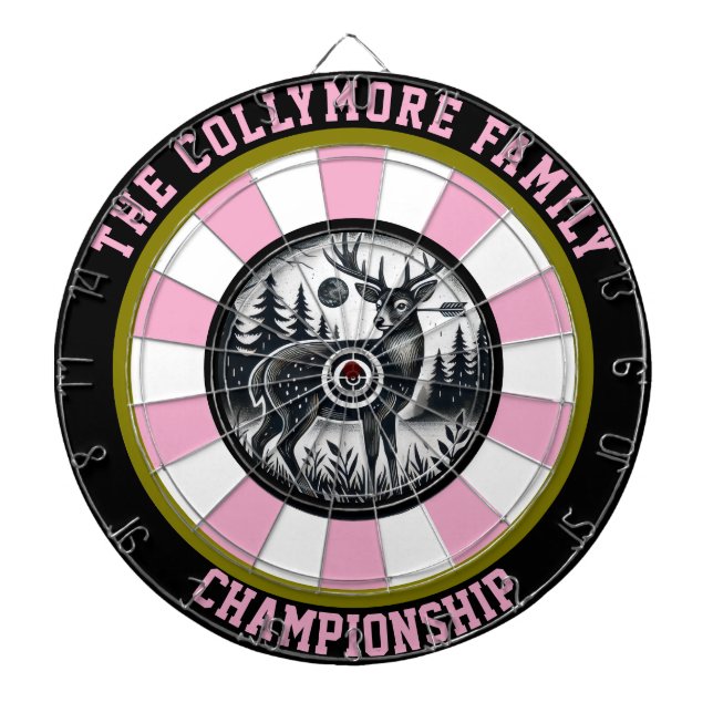 Tabla Dardos Deer in Forest Bullseye Art (Frente)