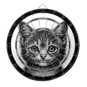 Tabla Dardos Desenho Adorável de Gato Jovem