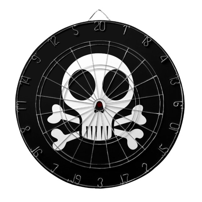 Tabla Dardos Desenho de Caveira Pirata (Frente)