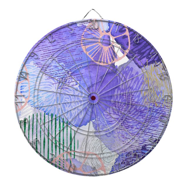 Tabla Dardos Design Abstrato Roxo (Frente)