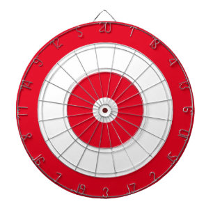 Tabla Dardos Design de Alvo Círculos Vermelho e branco