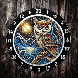Tabla Dardos Design de dartboard Mystic Owl Starlit