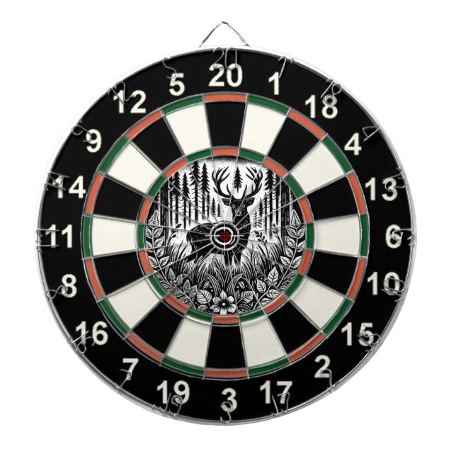 Tabla Dardos Design de Destino de Veado da Floresta Pacífica (Frente)