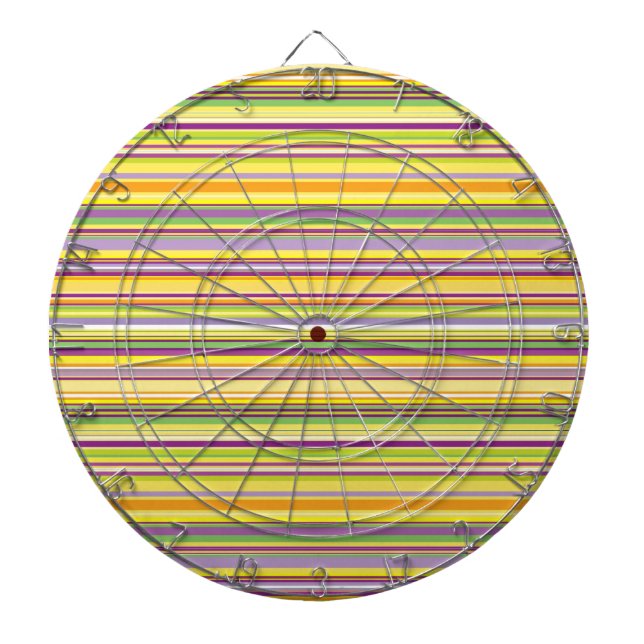 Tabla Dardos design de listras coloridas fofas (Frente)