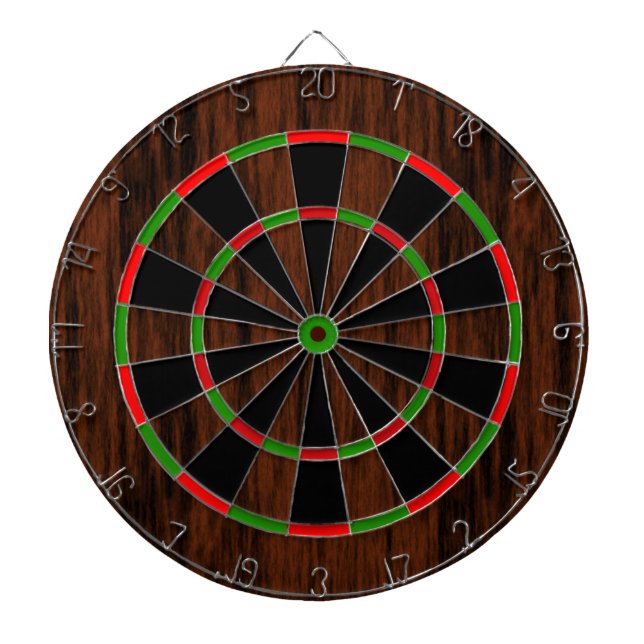 Tabla Dardos Design de madeira escuro (Frente)
