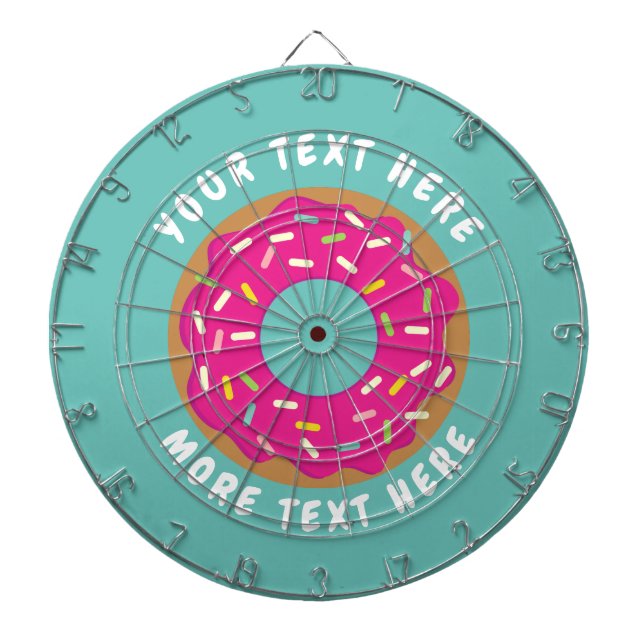 Tabla Dardos design de prancheta engraçada com rosquinha rosa g (Frente)