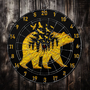 Tabla Dardos Design de Urso Majestoso para Jogadores