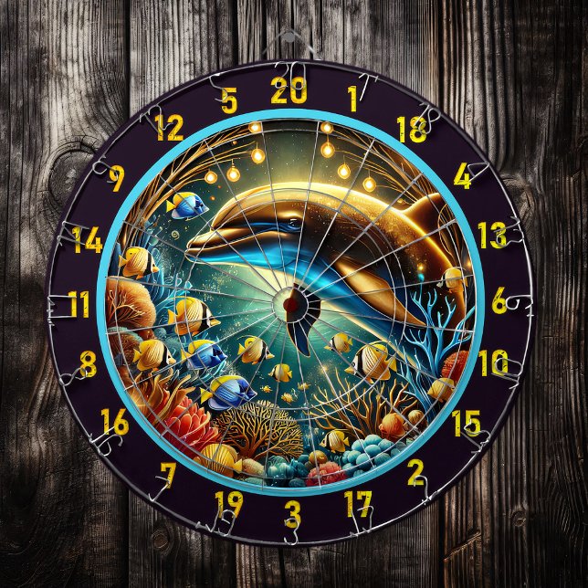Tabla Dardos Design do Dartboard do golfinho Serene Waters (Criador carregado)