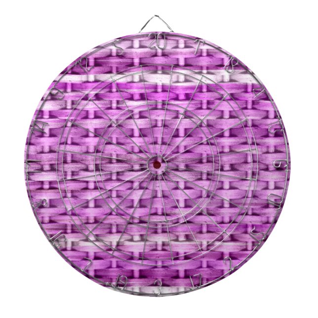 Tabla Dardos Design gráfico de wicker art rosa (Frente)
