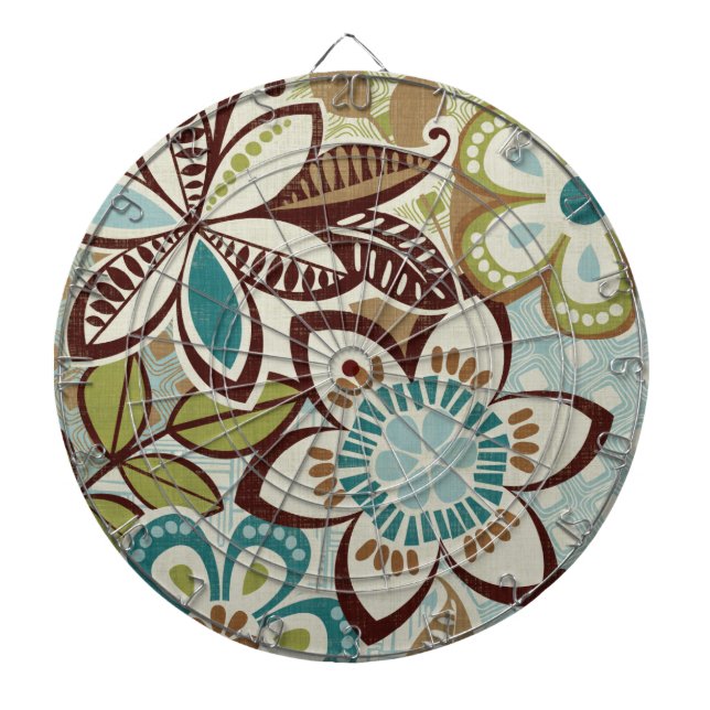 Tabla Dardos Designs florais modernos (Frente)