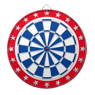 Tabla Dardos Desktop marinho azul, branco e vermelho