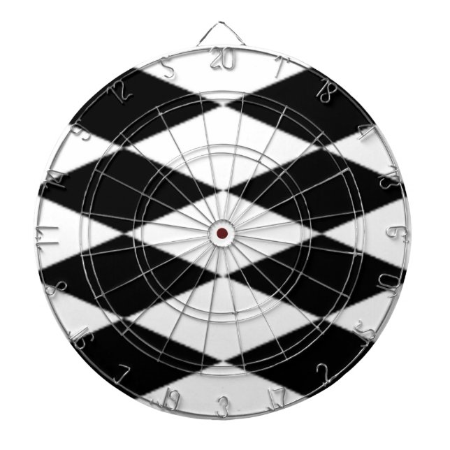 TABLA DARDOS DIAMANTES PRETOS E BRANCOS (Frente)