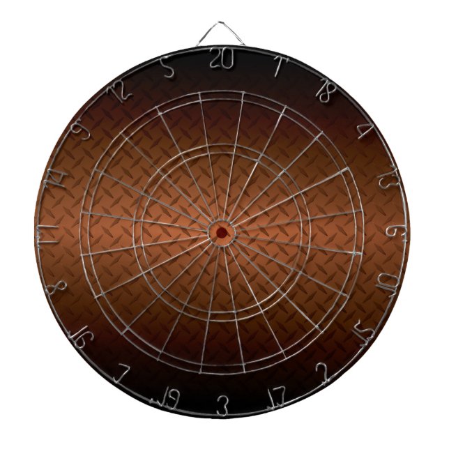 Tabla Dardos Diamondplate Look Pattern Black to Copper Fade (Pa (Frente)