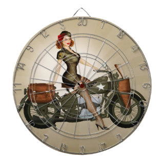 Tabla Dardos Diretório Militar Pinup Dart do VIntage