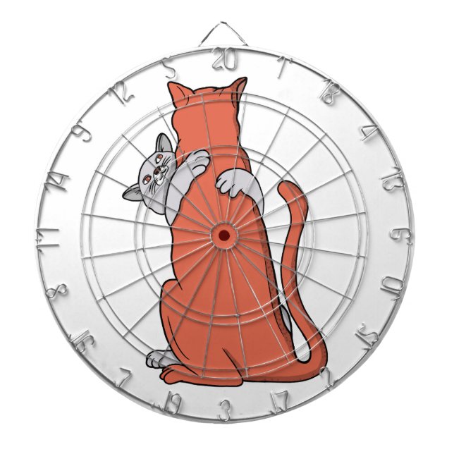 Tabla Dardos Dois Gatos Embrçam a Amizade (Frente)