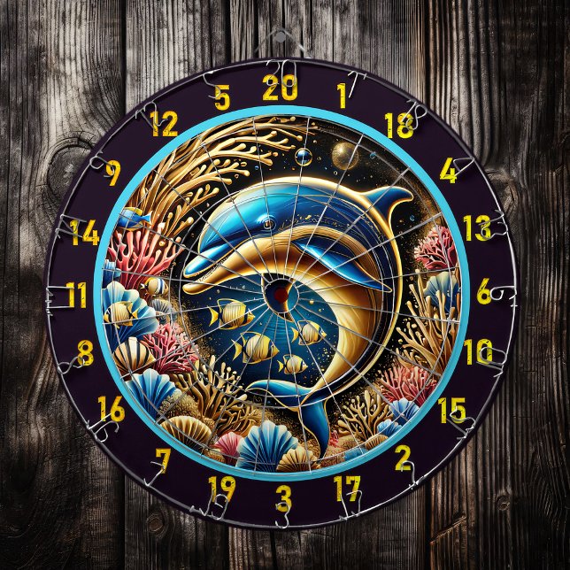 Tabla Dardos Dolphin Dreams Coral Reef Dartboard (Criador carregado)