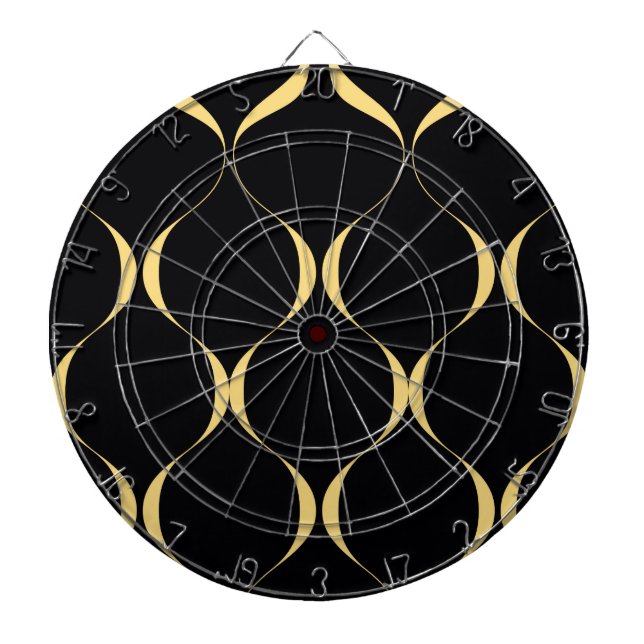 Tabla Dardos Dourado, simples, moderno, luxuoso gráfico ondulad (Frente)