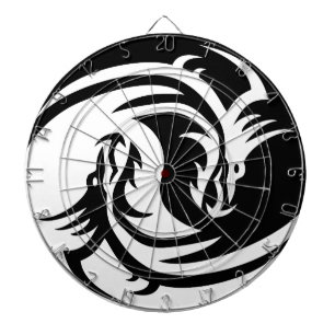 Tabla Dardos Dragão branco e preto de Yin e Yang