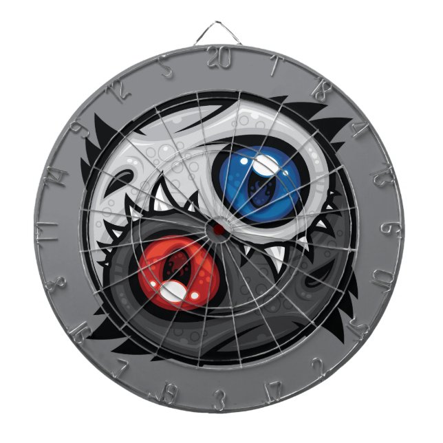 Tabla Dardos Dragão Yin Yang do Bem e do Mal (Frente)